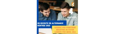 RECRUTE ALTERNANTS RENTREE 2022 : Licence PRO
